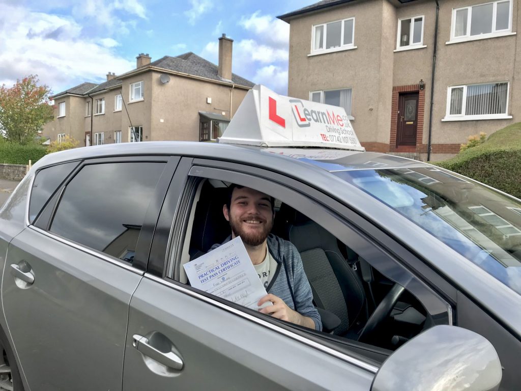 driving test pass for Ryan in Paisley, Renfrewshire
